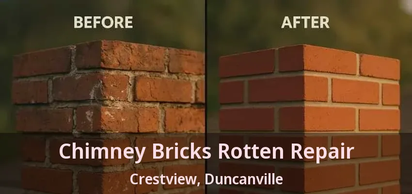 Chimney Bricks Rotten Repair Crestview, Duncanville - TX