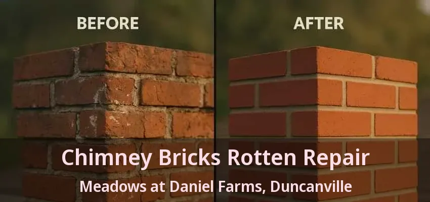 Chimney Bricks Rotten Repair Meadows at Daniel Farms, Duncanville - TX