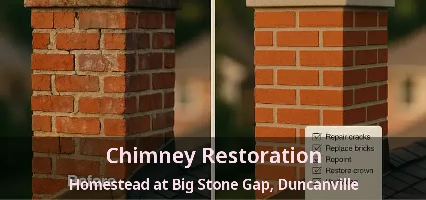 Chimney Restoration Homestead at Big Stone Gap, Duncanville - TX