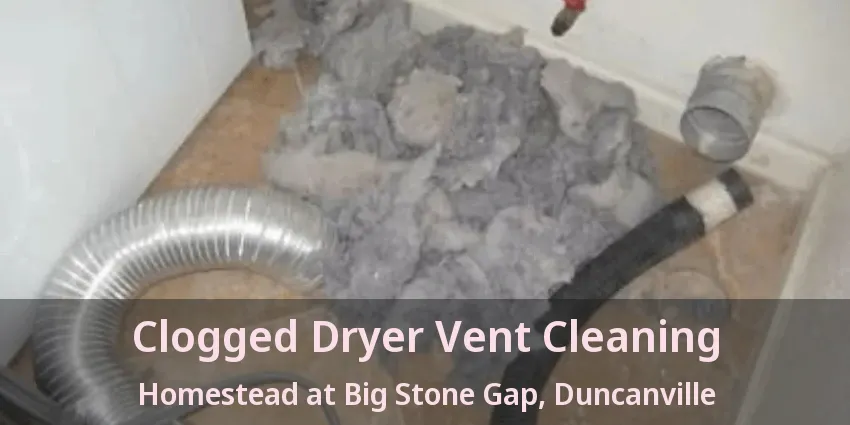 Clogged Dryer Vent Cleaning Homestead at Big Stone Gap, Duncanville - TX