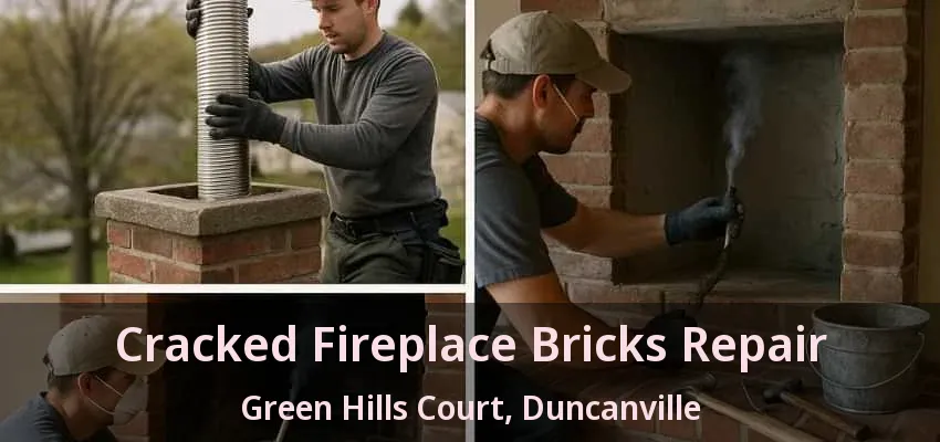 Cracked Fireplace Bricks Repair Green Hills Court, Duncanville - TX