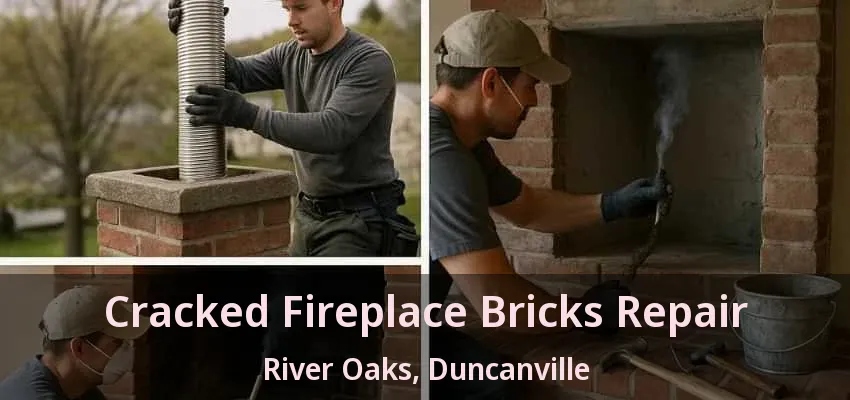 Cracked Fireplace Bricks Repair River Oaks, Duncanville - TX
