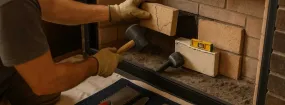 Cracked Fireplace Bricks Repair AMG Merrill, Duncanville