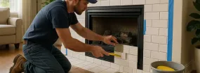 Repairing Cracked Fireplace Tiles Guillen, Duncanville